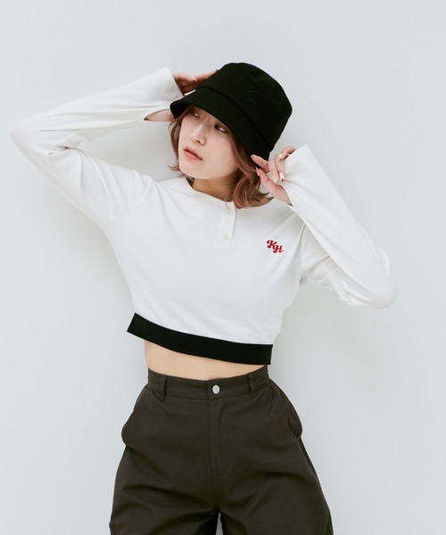 INTER FACTORY（インターファクトリー）の「こなん - 刺繍バケットハット　made in INTER FACTORY（ハット・レディース・ブラック・FREE）」の8枚目の写真