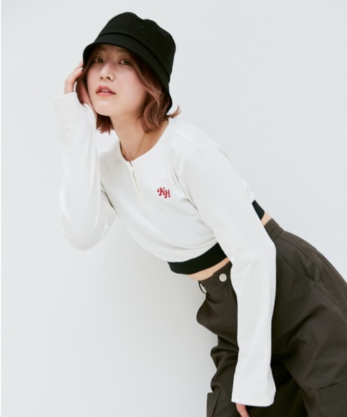 INTER FACTORY（インターファクトリー）の「こなん - 刺繍バケットハット　made in INTER FACTORY（ハット・レディース・ブラック・FREE）」の10枚目の写真