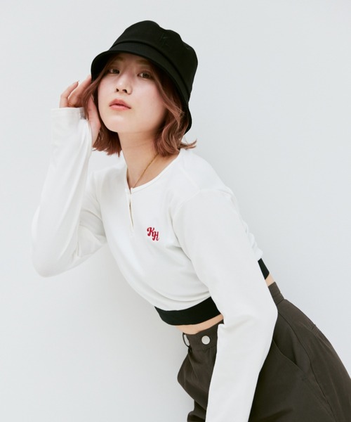 INTER FACTORY（インターファクトリー）の「こなん - 刺繍バケットハット　made in INTER FACTORY（ハット・レディース・ブラック・FREE）」の11枚目の写真