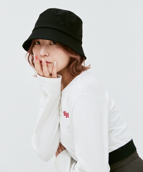 INTER FACTORY（インターファクトリー）の「こなん - 刺繍バケットハット　made in INTER FACTORY（ハット・レディース・ブラック・FREE）」の4枚目の写真