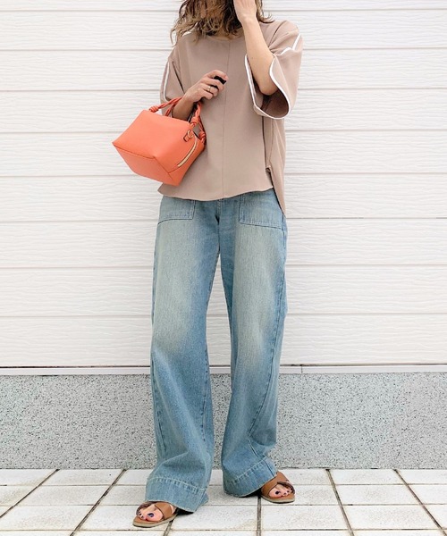 Q（キュー）の「スクエアミニバッグ（ハンドバッグ・レディース・ブラック/オレンジ・ONE SIZE）」の12枚目の写真