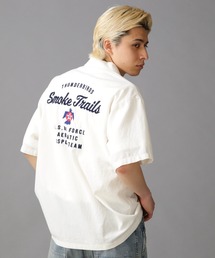 AVIREX | COTTON LINEN SHORT SLEEVE SHIRT SMOKETAILS / コットンリネン 半袖 シャツ スモークテイル /AVIREX / アヴィレックス(シャツ/ブラウス)