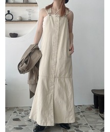 デニムジャンパースカート【低身長~高身長】