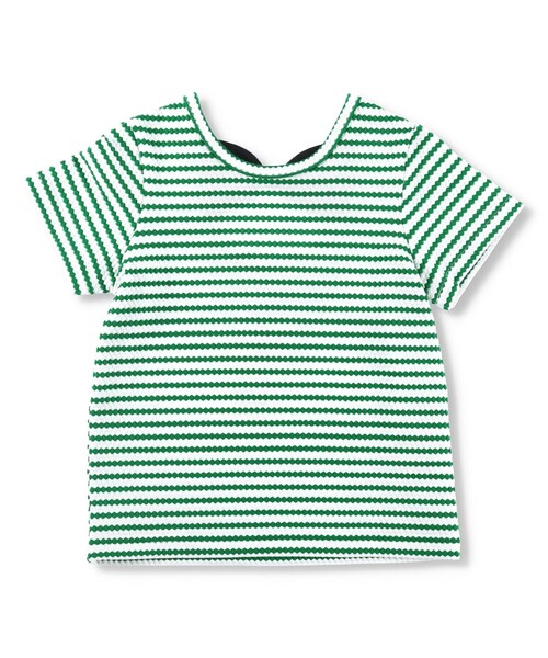 BRANSHES(ブランシェス)の「後ろリボン半袖Tシャツ(Tシャツ/カットソー・キッズ・レッド/ブラック/グリーン・100/150/130/110/120/140/90)」の4枚目の写真