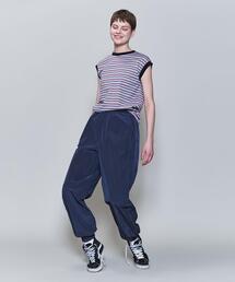 6（ロク）の「＜6(ROKU)＞COTTON MULTI BORDER NO SLEEVE T