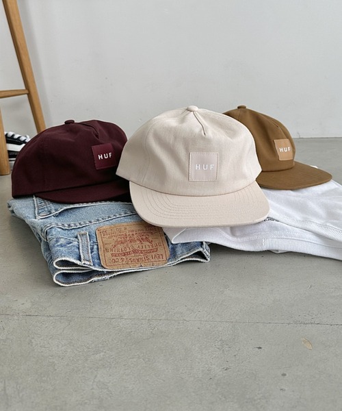 HUF(ハフ)の「HUF(ハフ)/ボックスロゴ スナップバック キャップ/HUF SET BOX SNAPBACK(キャップ・メンズ・ブラック/ネイビー/ブラウン/グリーン/キャメル/ワインレッド/アイボリー・FREE)」の21枚目の写真