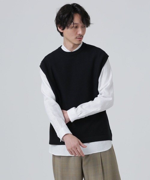 NANO universe(ナノユニバース)の「LB.03/「タフニット」凹凸ベスト(ベスト・メンズ・ブラック/グリーン・L/M/S)」の12枚目の写真