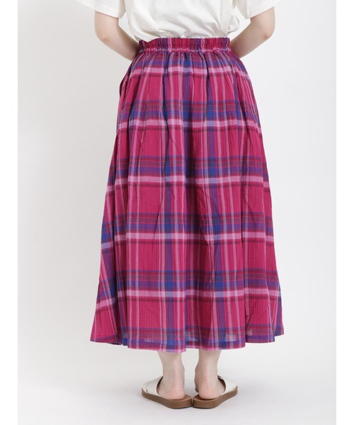 Samansa Mos2（サマンサ モスモス）の「チェック柄ギャザースカート（スカート・レディース・ピンク/グリーン/ベージュ/ネイビー・ﾌﾘ-）」の22枚目の写真