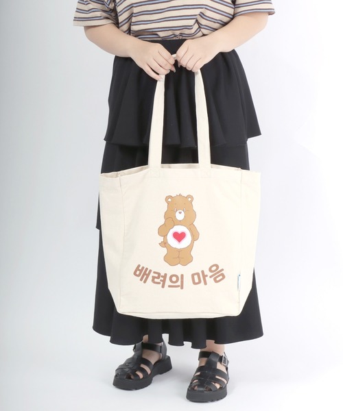 Care Bears（ケアベア）キャラクター×ハングルロゴプリント キャンバス