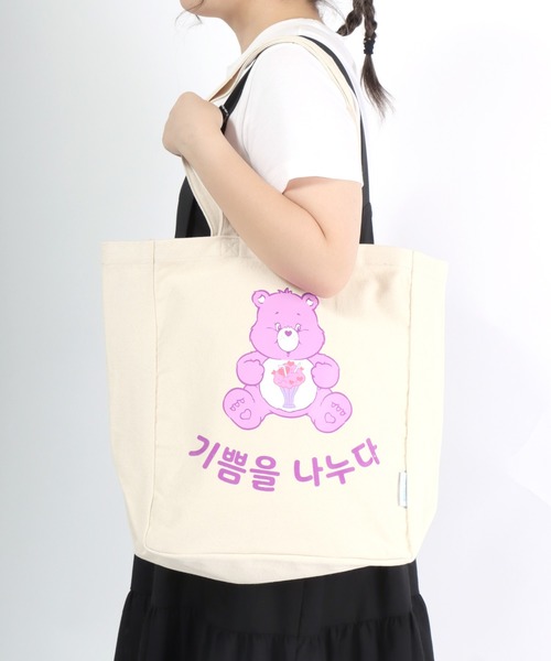 Care Bears（ケアベア）キャラクター×ハングルロゴプリント キャンバス