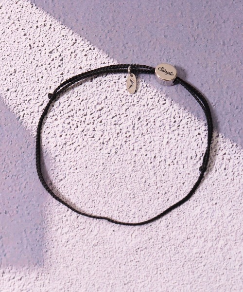 BAYBLO（ベイブロ）の「(BB)【ユニセックス】アクリルコード 編み込み メッセージ アンクレット（アンクレット・メンズ・ブラック/グリーン/グレー/オレンジ/レッド/ブラウン/ネイビー・FREE）」の8枚目の写真