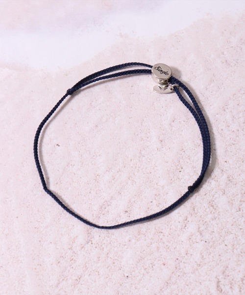 BAYBLO（ベイブロ）の「(BB)【ユニセックス】アクリルコード 編み込み メッセージ アンクレット（アンクレット・メンズ・ブラック/グリーン/グレー/オレンジ/レッド/ブラウン/ネイビー・FREE）」の12枚目の写真