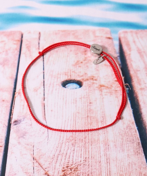 BAYBLO（ベイブロ）の「(BB)【ユニセックス】アクリルコード 編み込み メッセージ アンクレット（アンクレット・メンズ・ブラック/グリーン/グレー/オレンジ/レッド/ブラウン/ネイビー・FREE）」の13枚目の写真