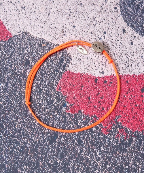 BAYBLO（ベイブロ）の「(BB)【ユニセックス】アクリルコード 編み込み メッセージ アンクレット（アンクレット・メンズ・ブラック/グリーン/グレー/オレンジ/レッド/ブラウン/ネイビー・FREE）」の14枚目の写真