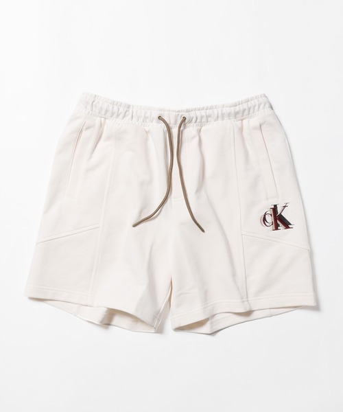 Calvin Klein(カルバン・クライン)の「Calvin Klein/カルバンクライン A-SEASONAL MNGM HWK SHORTS ショーツ スウエットパンツ(その他パンツ・メンズ・オフホワイト/ブラック/グリーン・L/M/XL)」の2枚目の写真