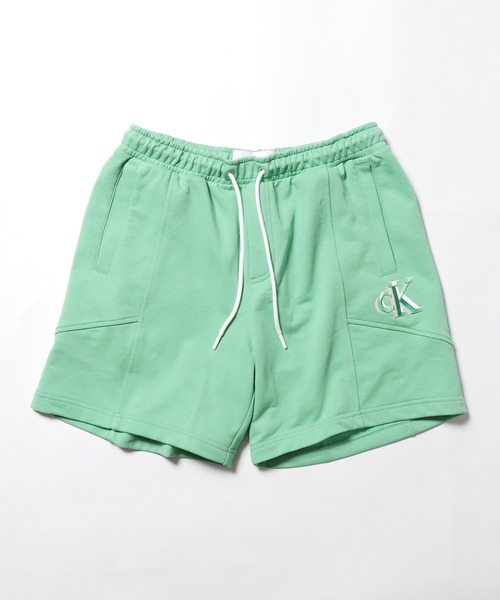 Calvin Klein(カルバン・クライン)の「Calvin Klein/カルバンクライン A-SEASONAL MNGM HWK SHORTS ショーツ スウエットパンツ(その他パンツ・メンズ・オフホワイト/ブラック/グリーン・L/M/XL)」の1枚目の写真