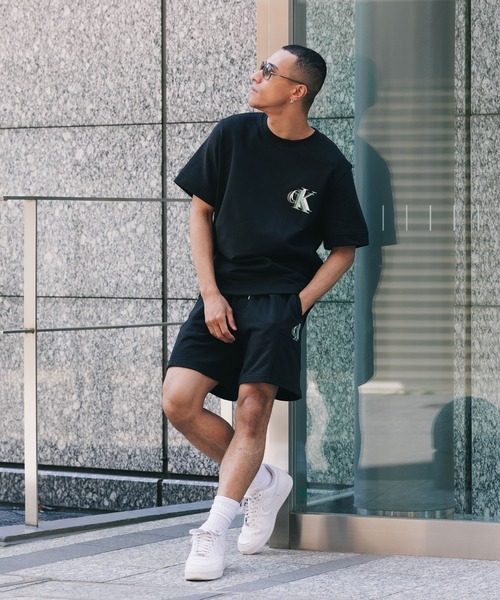 Calvin Klein(カルバン・クライン)の「Calvin Klein/カルバンクライン A-SEASONAL MNGM HWK SHORTS ショーツ スウエットパンツ(その他パンツ・メンズ・オフホワイト/ブラック/グリーン・L/M/XL)」の20枚目の写真
