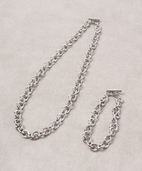 FUNALIVE（ファンアライブ）の「JON 『２点セット』ネックレス、ブレスレット　ペアセット（ネックレス・メンズ・シルバー系その他/シルバー/シルバー系その他5/シルバー系その他3/シルバー系その他6/シルバー系その他2/シルバー系その他4/ブラック・FREE）」の3枚目の写真