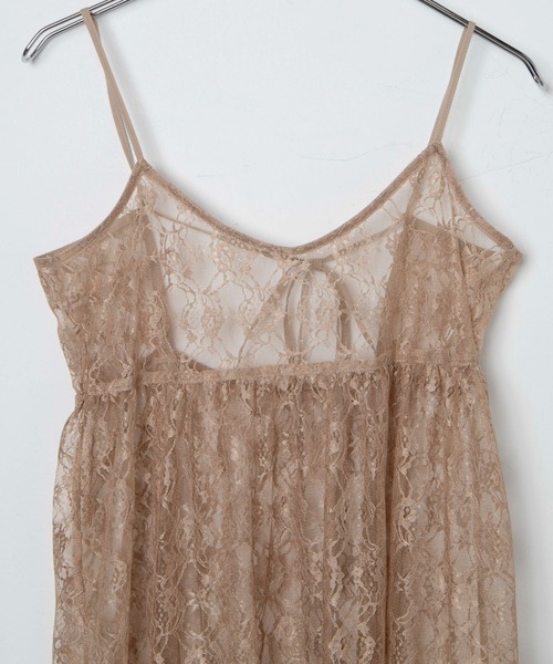 WEGO（ウィゴー）の「WEGO/フラワーレースキャミワンピース（ワンピース・レディース・ベージュ/ブラック・FREE）」の17枚目の写真