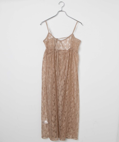 WEGO（ウィゴー）の「WEGO/フラワーレースキャミワンピース（ワンピース・レディース・ベージュ/ブラック・FREE）」の16枚目の写真