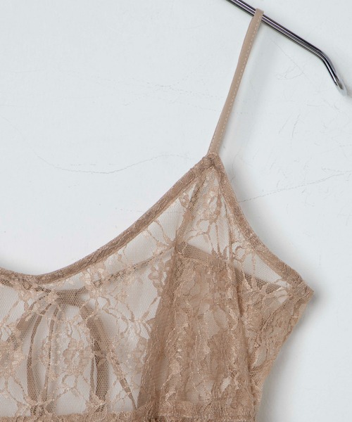 WEGO（ウィゴー）の「WEGO/フラワーレースキャミワンピース（ワンピース・レディース・ベージュ/ブラック・FREE）」の18枚目の写真