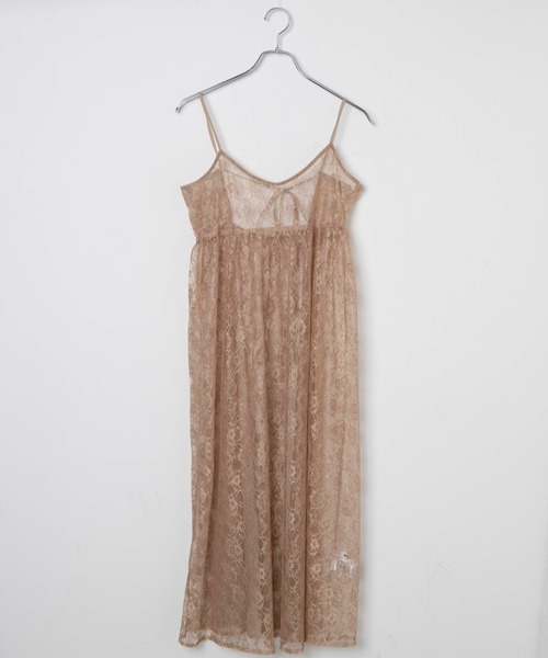 WEGO（ウィゴー）の「WEGO/フラワーレースキャミワンピース（ワンピース・レディース・ベージュ/ブラック・FREE）」の15枚目の写真