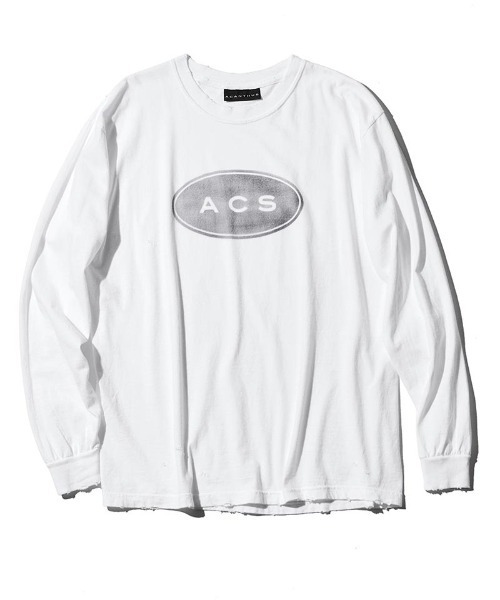 ACANTHUS（アカンサス）の「mlt4331- Damage Spray Circle Logo L-S Tee カットソー（Tシャツ/カットソー・メンズ・ブラック/ホワイト/グリーン・M/XL/L/S）」の13枚目の写真