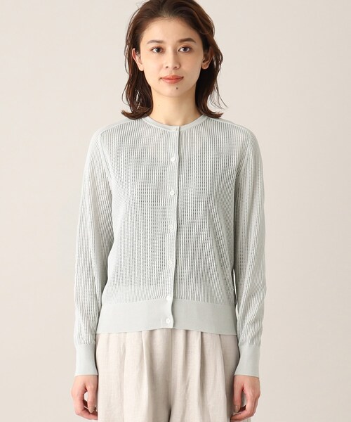 美品✴︎UNTITLED アンタイトル✴︎コットンエステルメッシュ カーディガン UNTITLED（アンタイトル）の「◇【梅雨の羽織り、冷房対策に