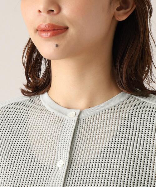 美品✴︎UNTITLED アンタイトル✴︎コットンエステルメッシュ カーディガン UNTITLED（アンタイトル）の「◇【梅雨の羽織り、冷房対策に