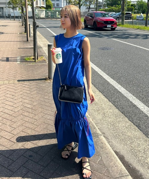 RODEO CROWNS WIDE BOWL（ロデオクラウンズワイドボウル）の「W/R 2wayティアードワンピース（ワンピース・レディース・ブラック/ブルー/ピンク・FREE）」の3枚目の写真