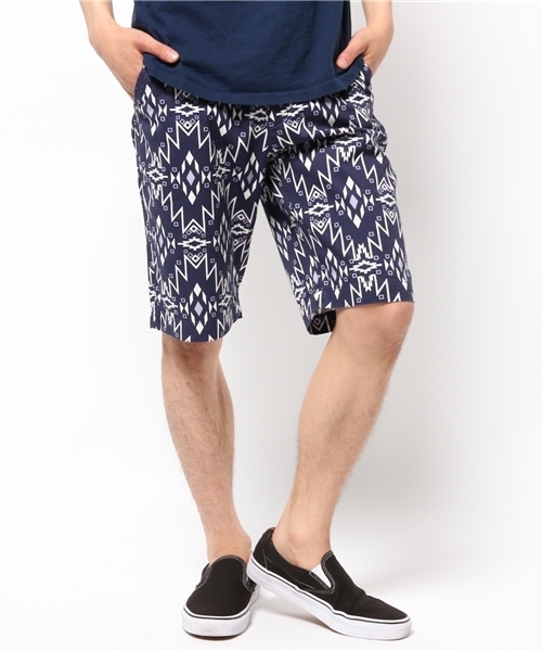 ikka（イッカ）の「ネイティブプリントショートパンツ（その他パンツ・メンズ・ネイビー/ベージュ・X-LARGE/SMALL/LARGE/MEDIUM）」の2枚目の写真