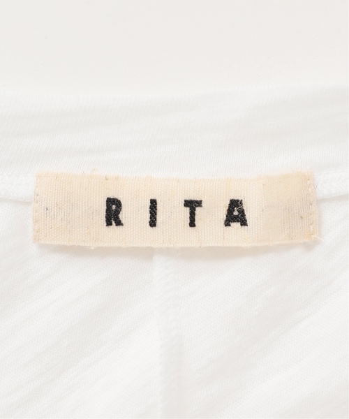 RITA（リタ）の「《追加》【RITA】スラブTEE（Tシャツ/カットソー・レディース・ブラック/ホワイト/ピンク・FREE）」の10枚目の写真