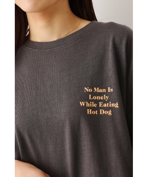 RODEO CROWNS WIDE BOWL（ロデオクラウンズワイドボウル）の「Hot dog gives Tシャツ（Tシャツ/カットソー・レディース・ホワイト/チャコールグレー/ライトイエロー・FREE）」の8枚目の写真