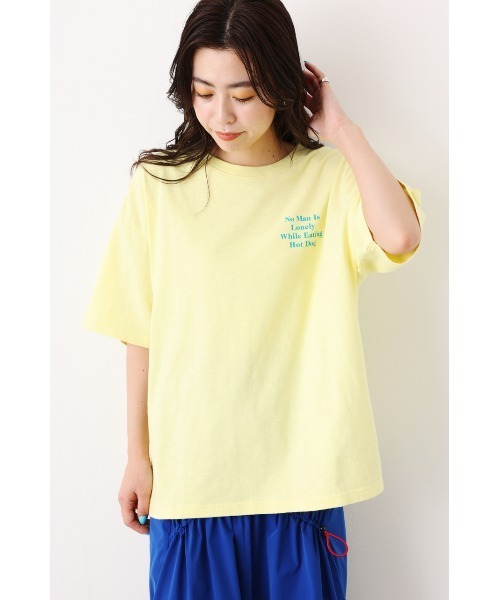 RODEO CROWNS WIDE BOWL（ロデオクラウンズワイドボウル）の「Hot dog gives Tシャツ（Tシャツ/カットソー・レディース・ホワイト/チャコールグレー/ライトイエロー・FREE）」の11枚目の写真