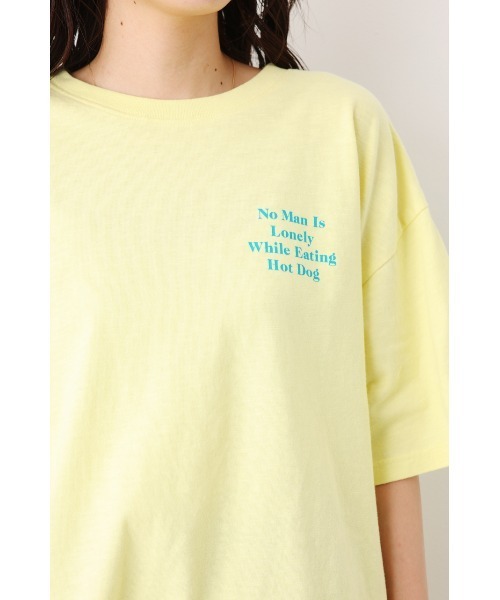 RODEO CROWNS WIDE BOWL（ロデオクラウンズワイドボウル）の「Hot dog gives Tシャツ（Tシャツ/カットソー・レディース・ホワイト/チャコールグレー/ライトイエロー・FREE）」の14枚目の写真