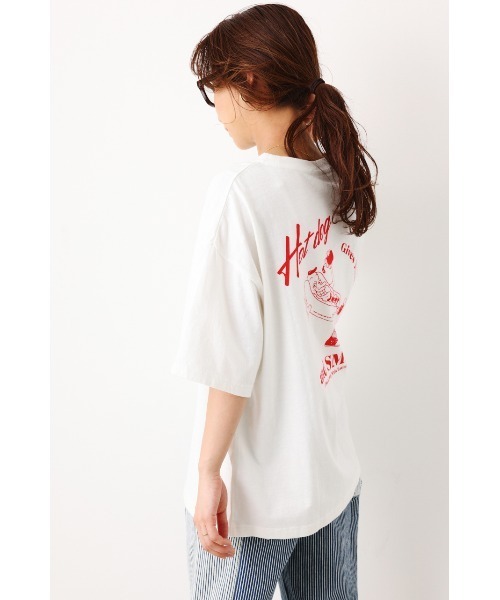 RODEO CROWNS WIDE BOWL（ロデオクラウンズワイドボウル）の「Hot dog gives Tシャツ（Tシャツ/カットソー・レディース・ホワイト/チャコールグレー/ライトイエロー・FREE）」の19枚目の写真