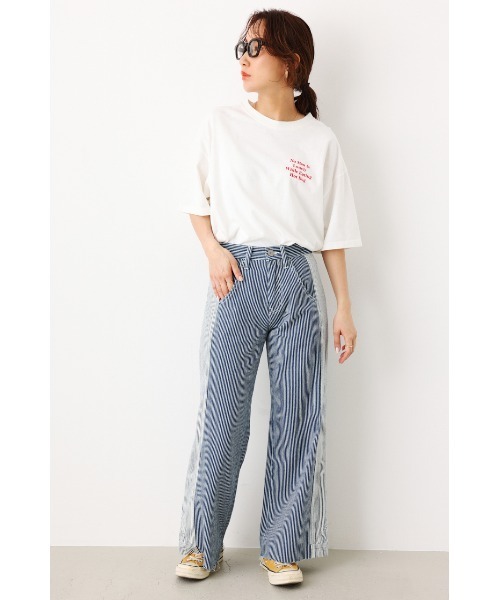 RODEO CROWNS WIDE BOWL（ロデオクラウンズワイドボウル）の「Hot dog gives Tシャツ（Tシャツ/カットソー・レディース・ホワイト/チャコールグレー/ライトイエロー・FREE）」の20枚目の写真