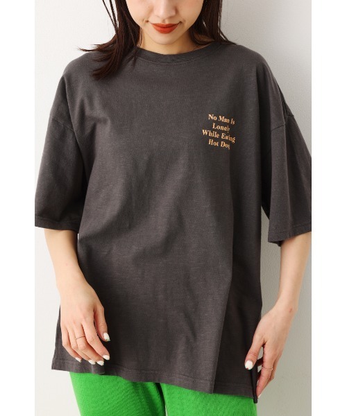 RODEO CROWNS WIDE BOWL（ロデオクラウンズワイドボウル）の「Hot dog gives Tシャツ（Tシャツ/カットソー・レディース・ホワイト/チャコールグレー/ライトイエロー・FREE）」の21枚目の写真
