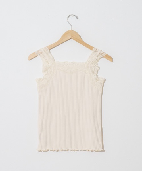 tシャツ フラワーレース フラワープリント キャミソールGH25s089「Girlyhalo」 レディース KOBE LETTUCE キャミソール チュニック トップス レディース 花