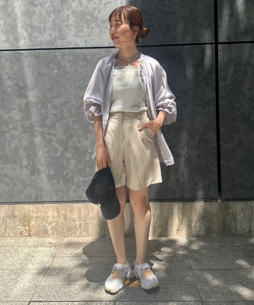 flower(フラワー)の「ゴージャスレースキャミ2(キャミソール・レディース・ブラウン/ベージュ/グレー/ブラック/アイボリー/ピンク・FREE)」の18枚目の写真