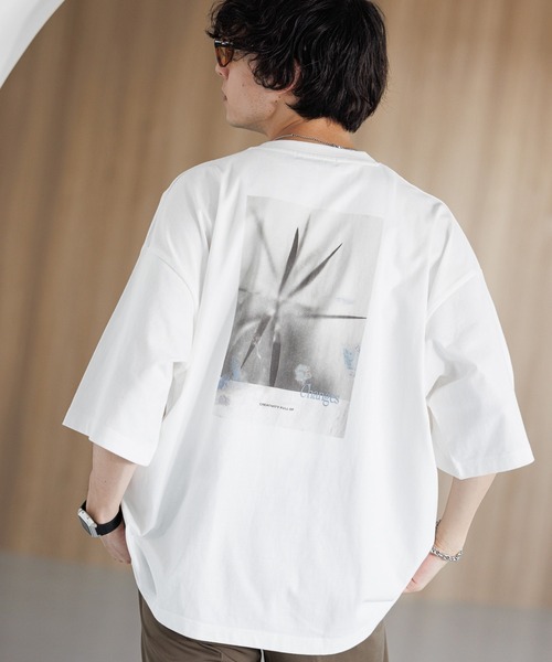 RAGEBLUE(レイジブルー)の「天竺/バックプリントフォトTシャツ2(Tシャツ/カットソー・メンズ・ホワイト/ブラック/グリーン/ライトブルー・SMALL/MEDIUM/LARGE)」の2枚目の写真