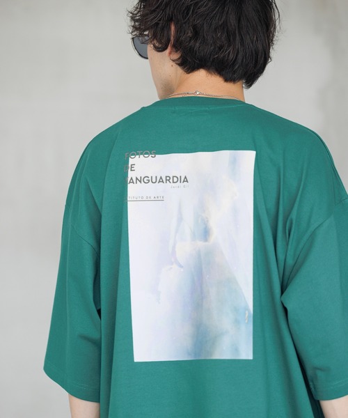 RAGEBLUE(レイジブルー)の「天竺/バックプリントフォトTシャツ2(Tシャツ/カットソー・メンズ・ホワイト/ブラック/グリーン/ライトブルー・SMALL/MEDIUM/LARGE)」の4枚目の写真