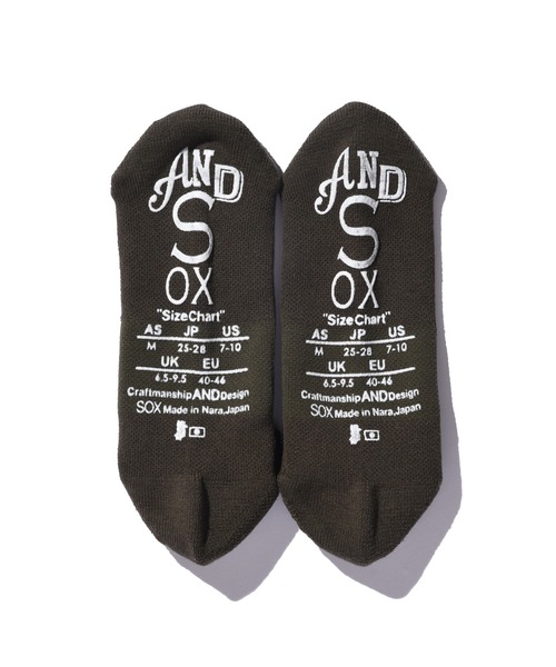 ANDSOX(アンドソックス)の「3-【ANDSOX-アンドソックス-】 SUPPORT PILE SHORT サポートパイルショート 靴下(ソックス/靴下・メンズ・パープル/ネイビー/オレンジ/インディゴブルー/グリーン/オリーブ/ブラック/グレー/オフホワイト・M/S)」の16枚目の写真