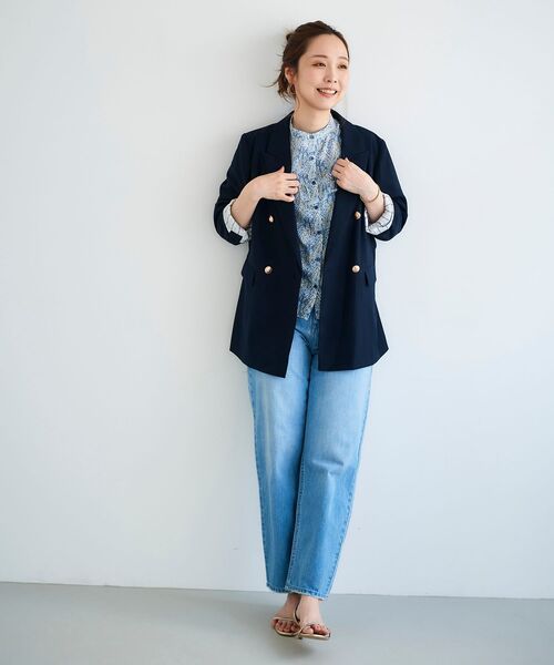 le.coeur blanc（ルクールブラン）の「リバティプリントフリルブラウス（シャツ/ブラウス・レディース・ブラック系その他/ブルー系その他2・38）」の4枚目の写真