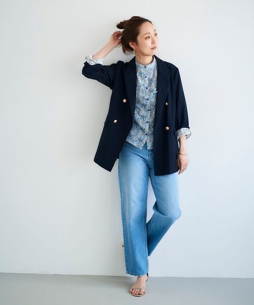 le.coeur blanc（ルクールブラン）の「リバティプリントフリルブラウス（シャツ/ブラウス・レディース・ブラック系その他/ブルー系その他2・38）」の17枚目の写真