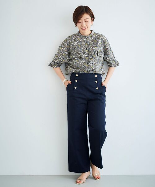 le.coeur blanc（ルクールブラン）の「リバティプリントフリルブラウス（シャツ/ブラウス・レディース・ブラック系その他/ブルー系その他2・38）」の13枚目の写真