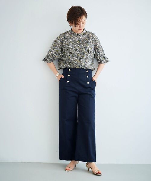 le.coeur blanc（ルクールブラン）の「リバティプリントフリルブラウス（シャツ/ブラウス・レディース・ブラック系その他/ブルー系その他2・38）」の11枚目の写真