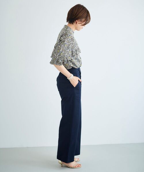 le.coeur blanc（ルクールブラン）の「リバティプリントフリルブラウス（シャツ/ブラウス・レディース・ブラック系その他/ブルー系その他2・38）」の8枚目の写真