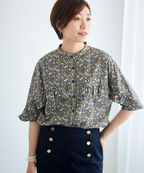 le.coeur blanc（ルクールブラン）の「リバティプリントフリルブラウス（シャツ/ブラウス・レディース・ブラック系その他/ブルー系その他2・38）」の18枚目の写真