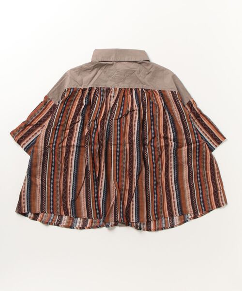 sandy（サンディー）の「【sandy】プリントセミサークル前立てブラウス（シャツ/ブラウス・レディース・グリーン系その他/グリーン/ブルー/ブラウン・FREE）」の5枚目の写真